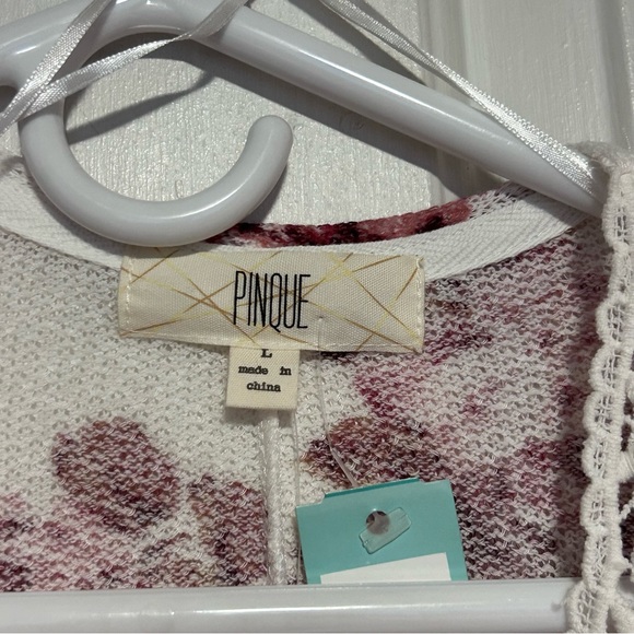 Pinque Stitch Fix Brushwood Crochet Trim Open Floral Cardigan | NWT | Size L - Picture 6 of 11